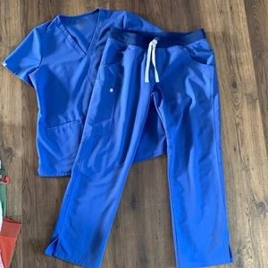 Figs Scrub Set, Medium Petite in Royal Blue